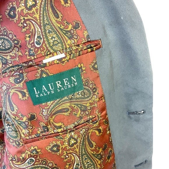 Ralph Lauren men’s size 40R grey brushed suede like business casual blazer - Picture 2 of 8